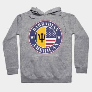 Proud Barbadian-American Badge - Barbados Flag Hoodie